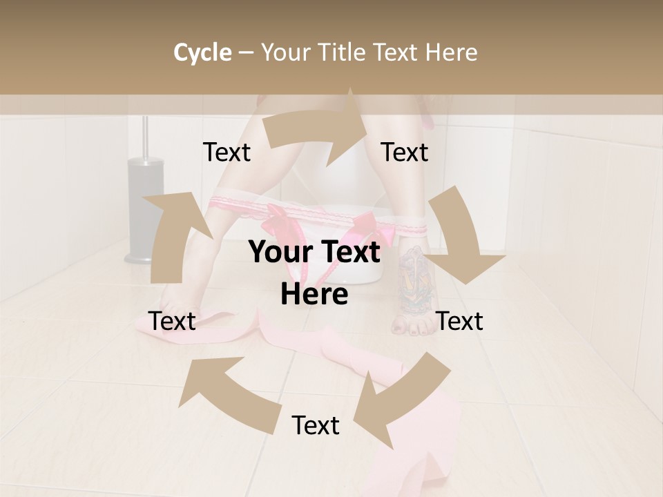 Female Loo Pee PowerPoint Template