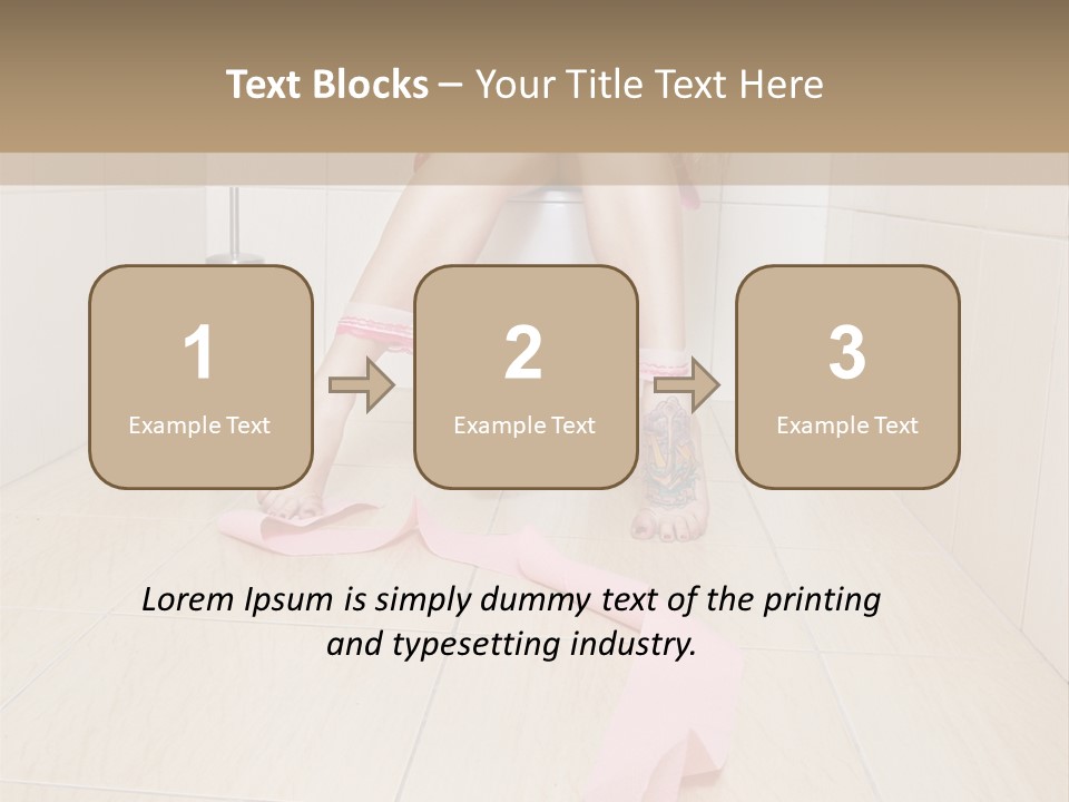 Female Loo Pee PowerPoint Template