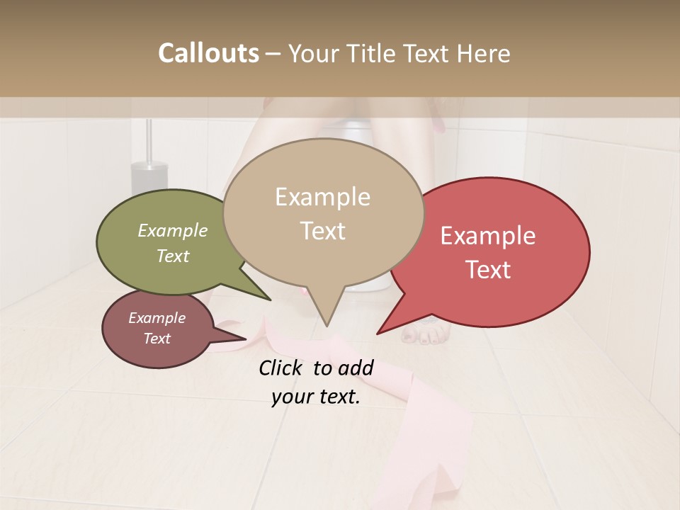 Female Loo Pee PowerPoint Template