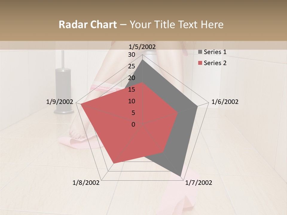 Female Loo Pee PowerPoint Template
