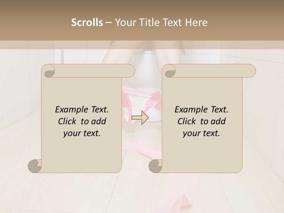Female Loo Pee PowerPoint Template