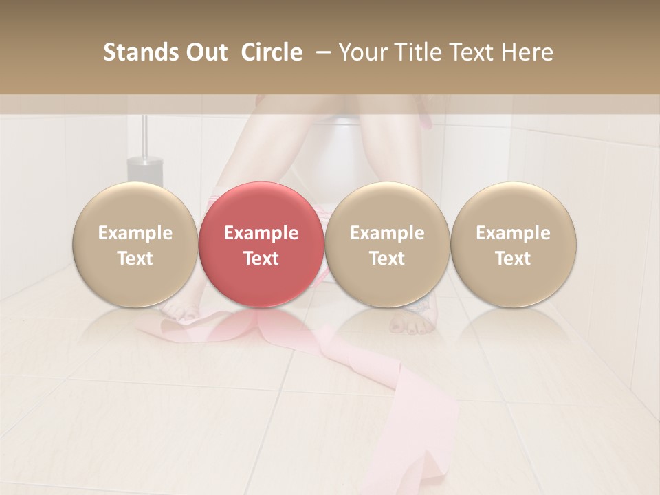 Female Loo Pee PowerPoint Template