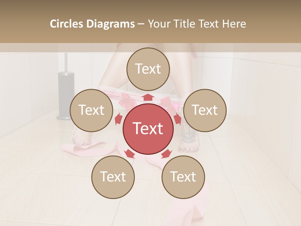 Female Loo Pee PowerPoint Template