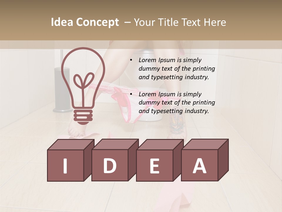 Female Loo Pee PowerPoint Template