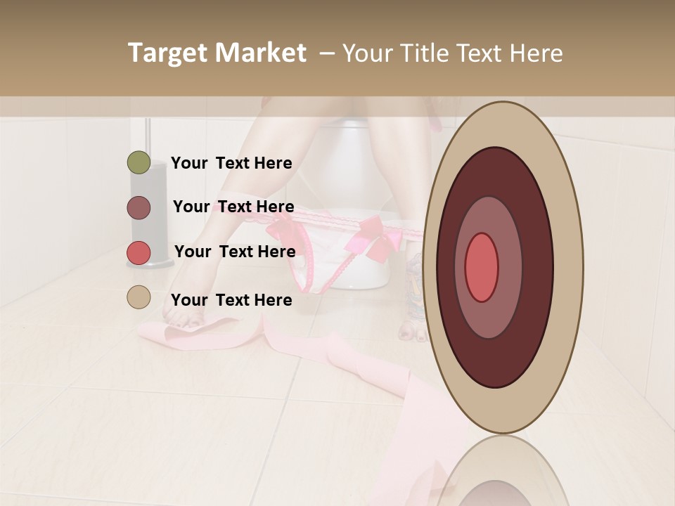Female Loo Pee PowerPoint Template