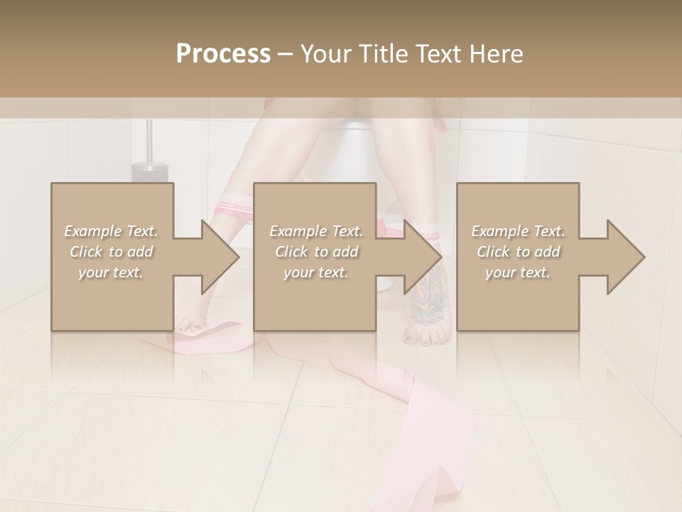 Female Loo Pee PowerPoint Template