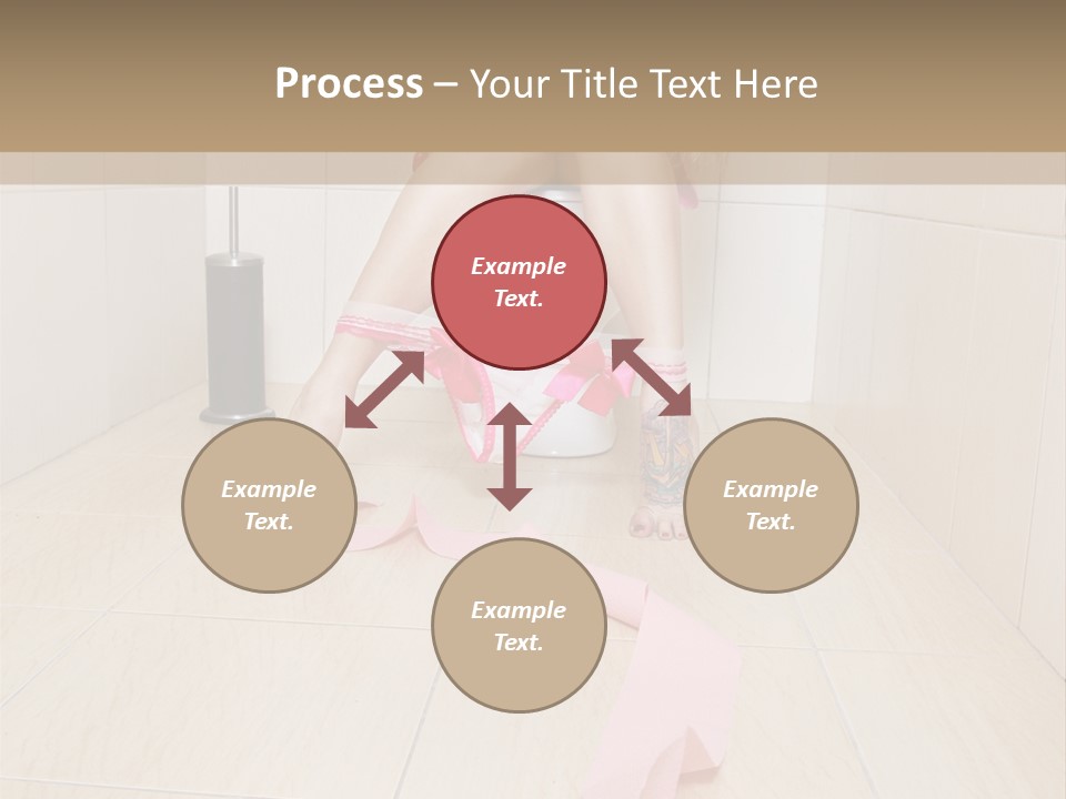 Female Loo Pee PowerPoint Template