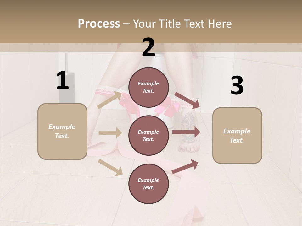 Female Loo Pee PowerPoint Template