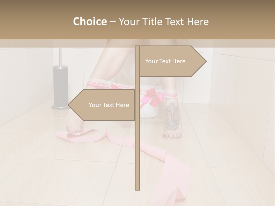 Female Loo Pee PowerPoint Template