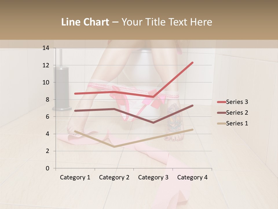 Female Loo Pee PowerPoint Template