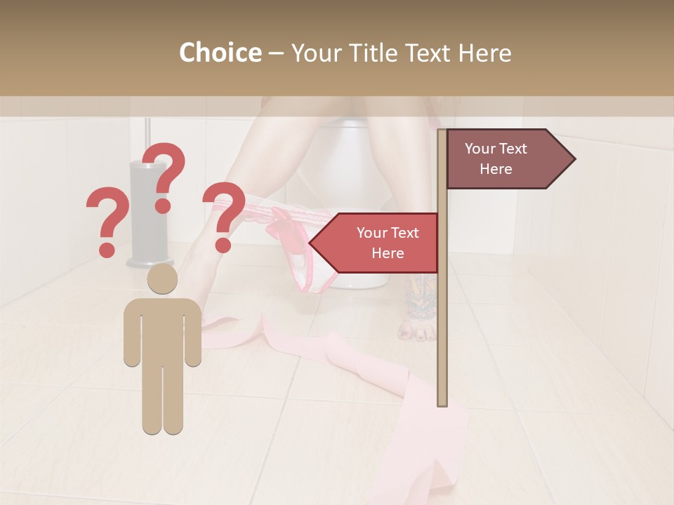 Female Loo Pee PowerPoint Template