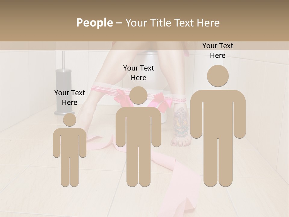 Female Loo Pee PowerPoint Template
