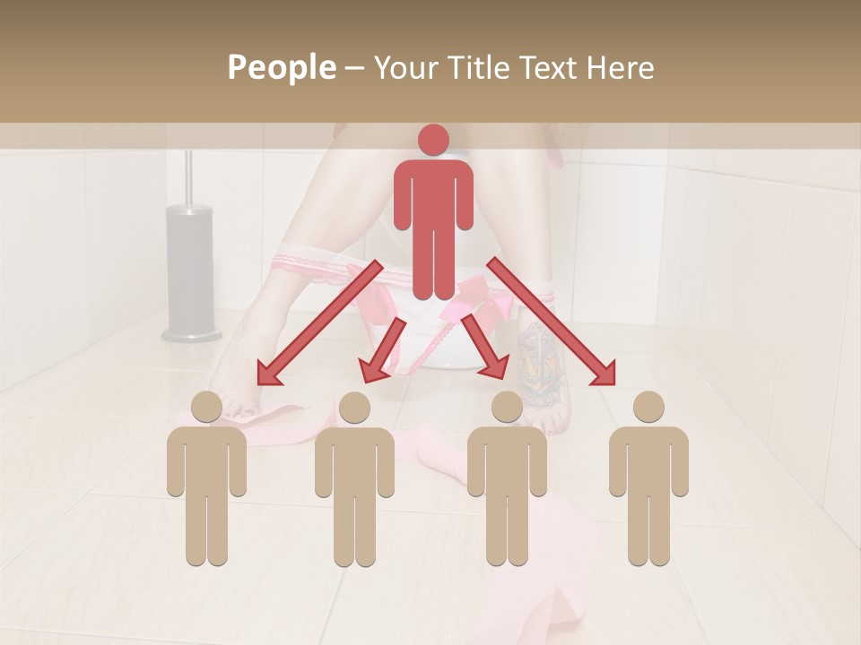 Female Loo Pee PowerPoint Template