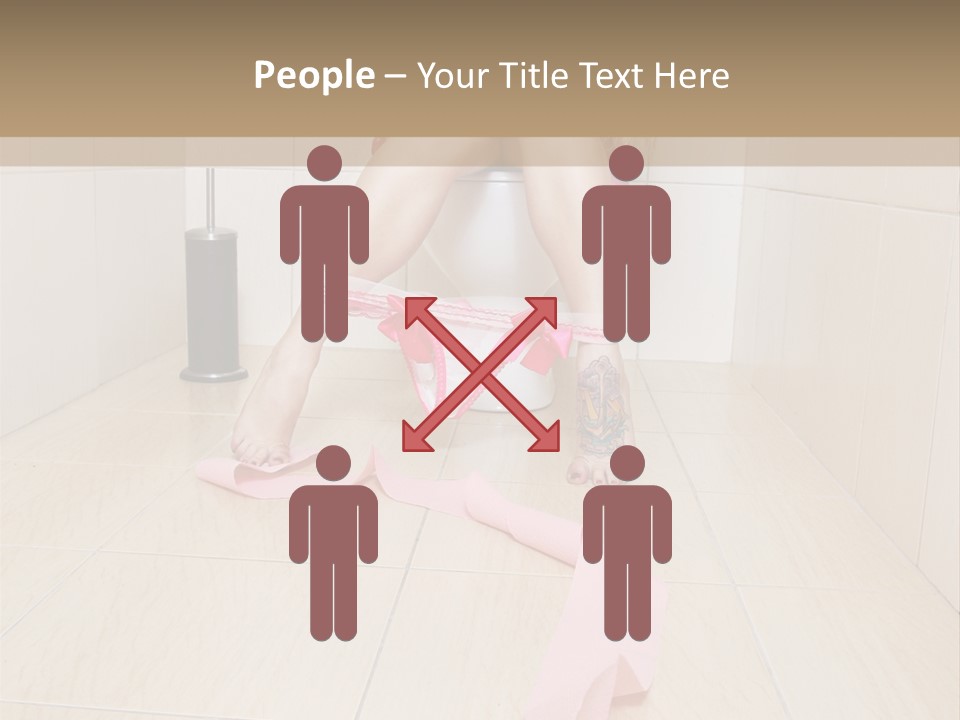 Female Loo Pee PowerPoint Template