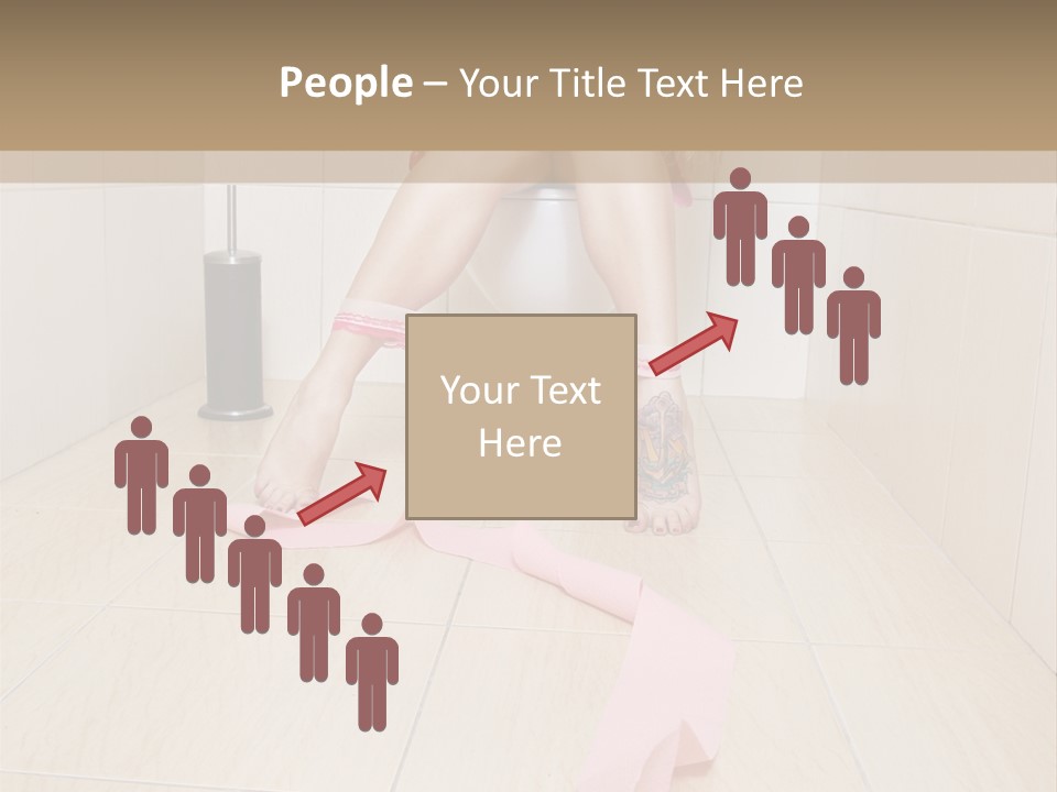 Female Loo Pee PowerPoint Template