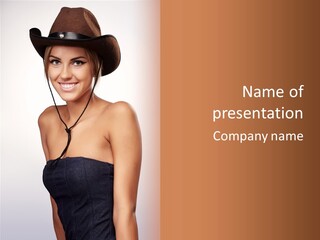 Caucasian Lady Stylish PowerPoint Template