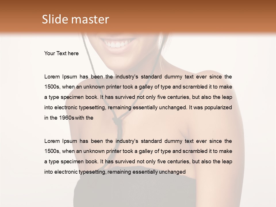 Caucasian Lady Stylish PowerPoint Template