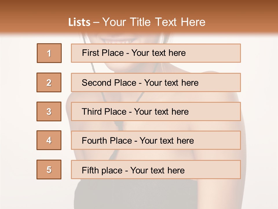 Caucasian Lady Stylish PowerPoint Template