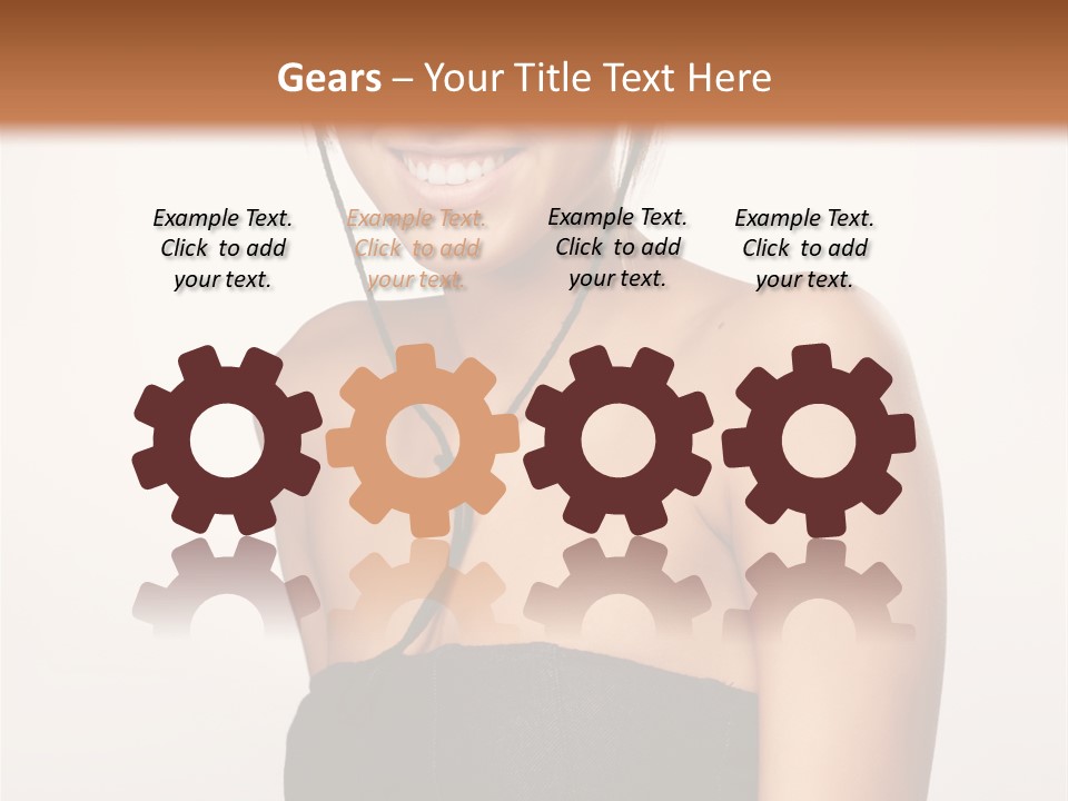 Caucasian Lady Stylish PowerPoint Template