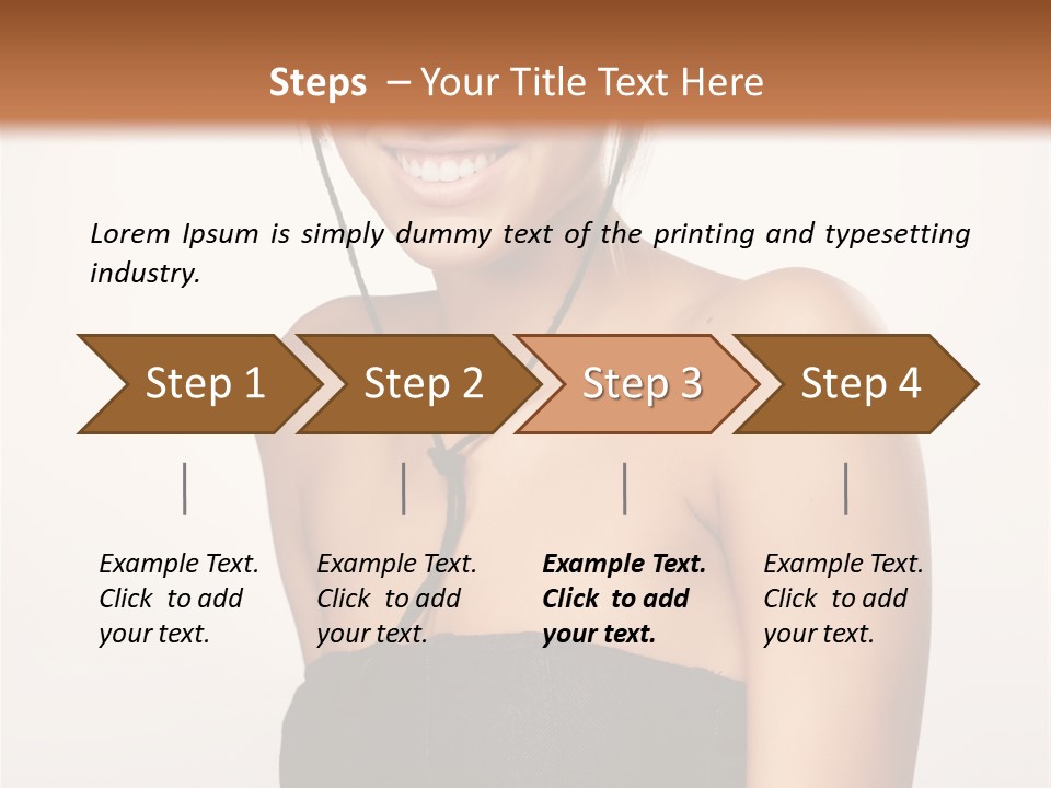 Caucasian Lady Stylish PowerPoint Template