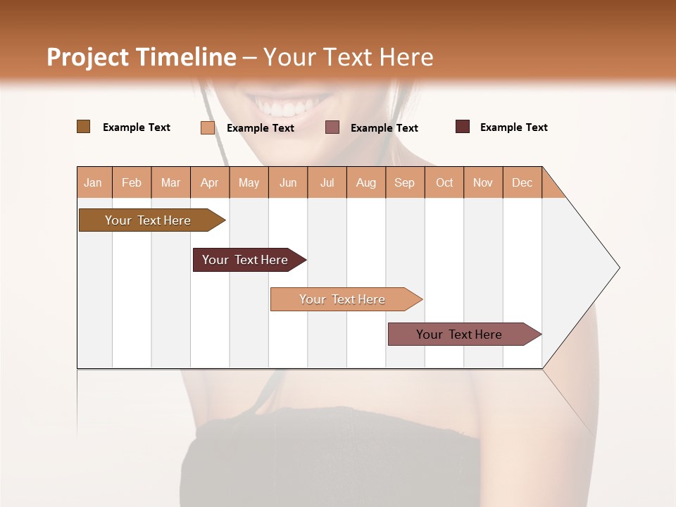 Caucasian Lady Stylish PowerPoint Template