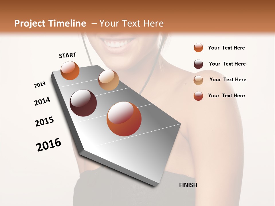 Caucasian Lady Stylish PowerPoint Template