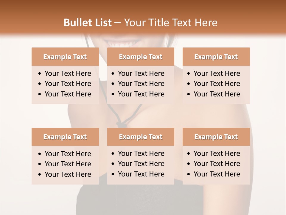 Caucasian Lady Stylish PowerPoint Template