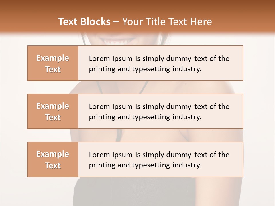 Caucasian Lady Stylish PowerPoint Template