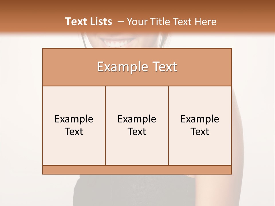 Caucasian Lady Stylish PowerPoint Template