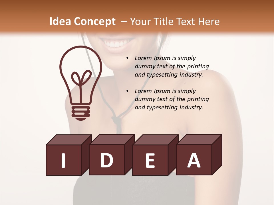 Caucasian Lady Stylish PowerPoint Template