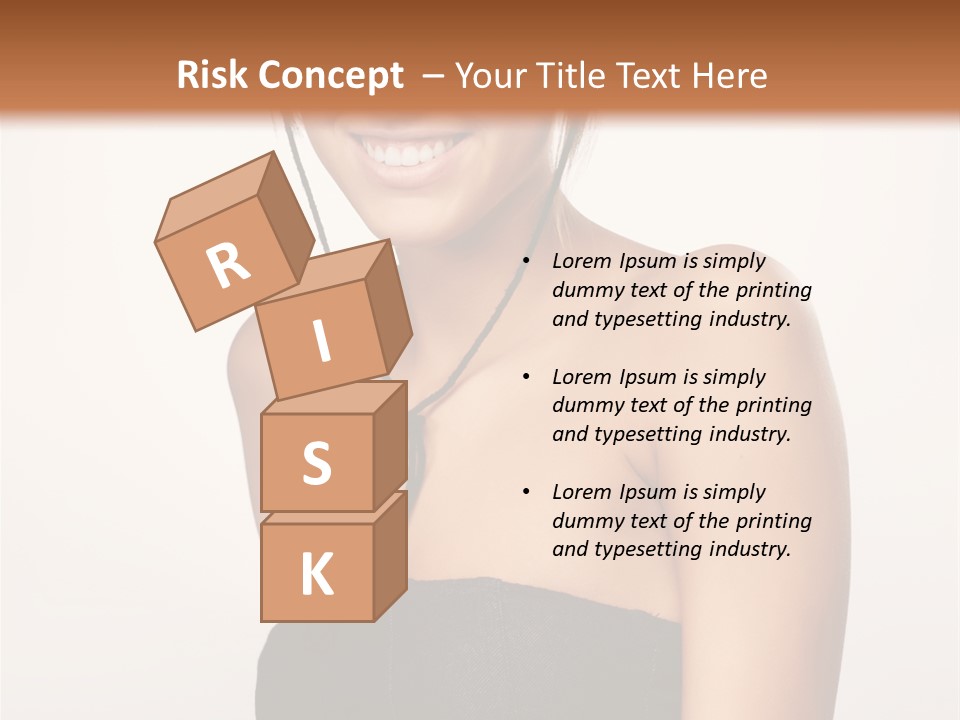 Caucasian Lady Stylish PowerPoint Template