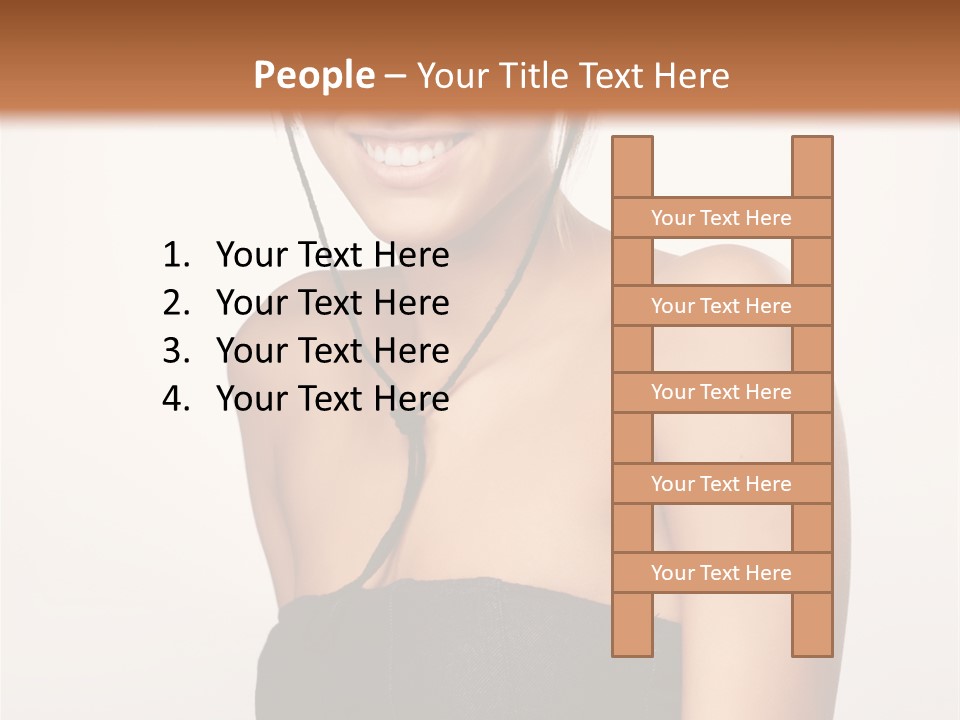 Caucasian Lady Stylish PowerPoint Template