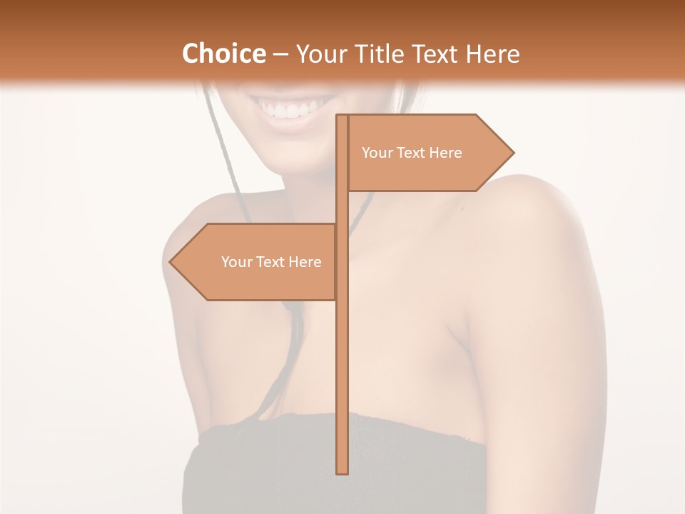 Caucasian Lady Stylish PowerPoint Template