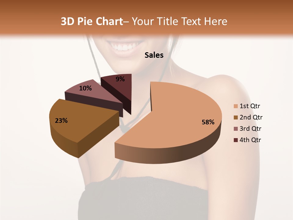 Caucasian Lady Stylish PowerPoint Template