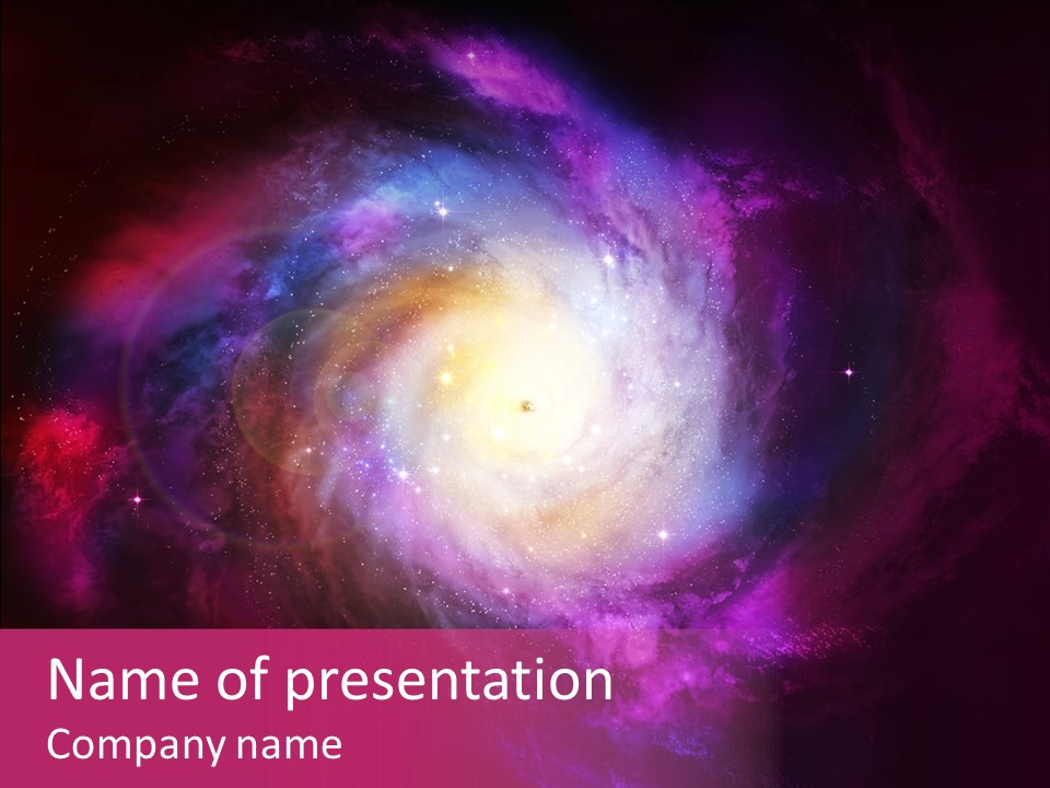 Violet Orbit Purple PowerPoint Template