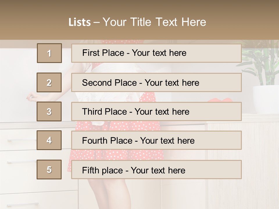 Young Cheerful Pin Up PowerPoint Template