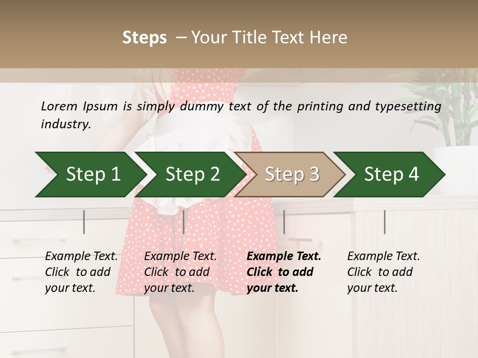 Young Cheerful Pin Up PowerPoint Template