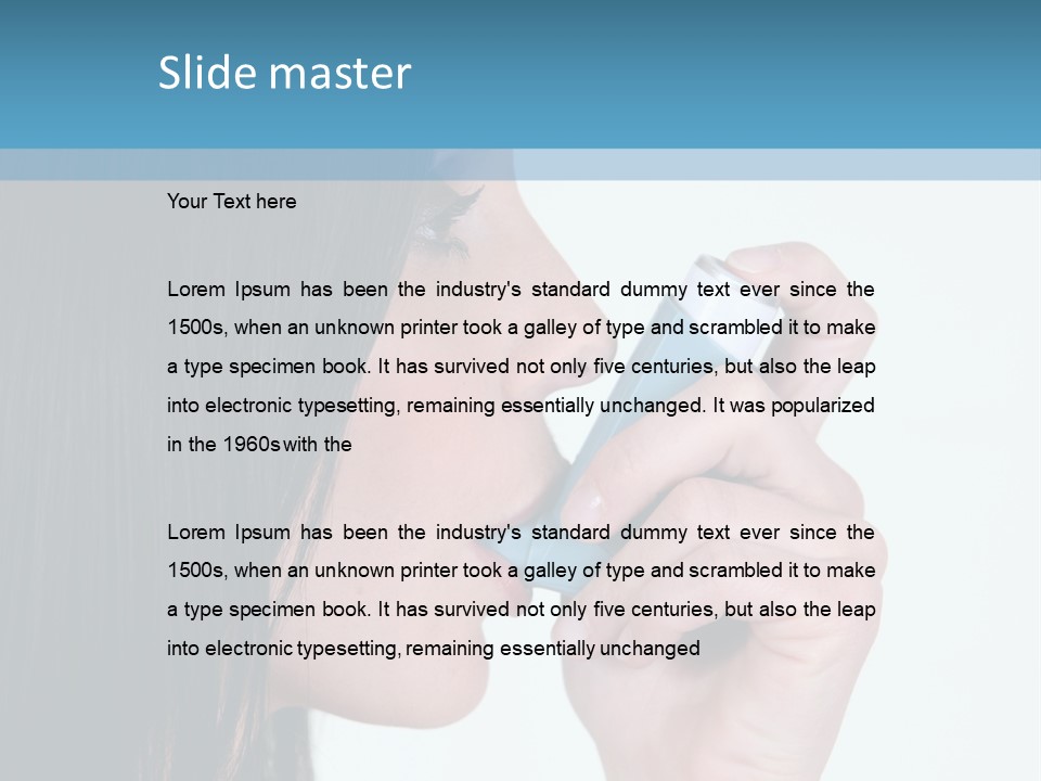 Sick Caucasian Inhale PowerPoint Template