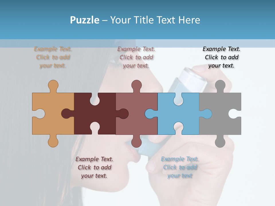 Sick Caucasian Inhale PowerPoint Template