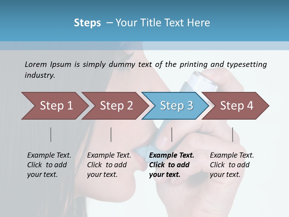 Sick Caucasian Inhale PowerPoint Template
