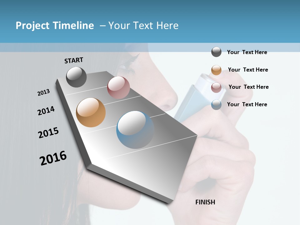 Sick Caucasian Inhale PowerPoint Template