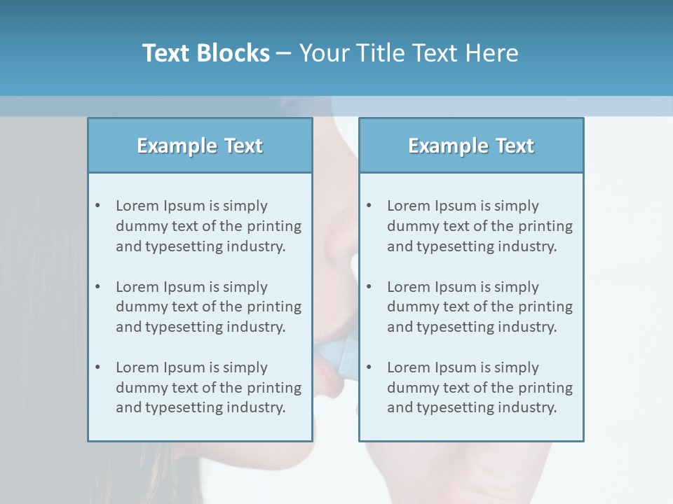 Sick Caucasian Inhale PowerPoint Template
