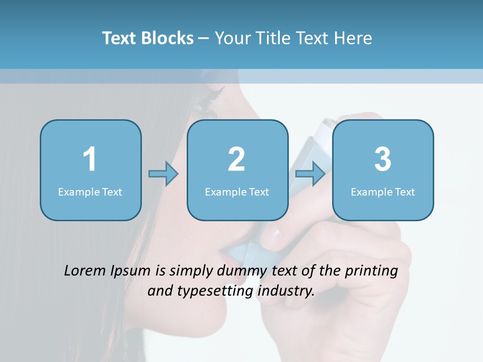 Sick Caucasian Inhale PowerPoint Template