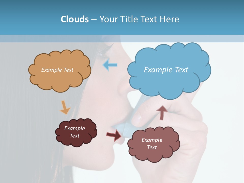 Sick Caucasian Inhale PowerPoint Template