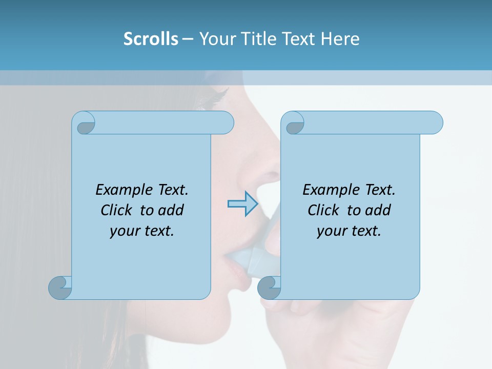 Sick Caucasian Inhale PowerPoint Template