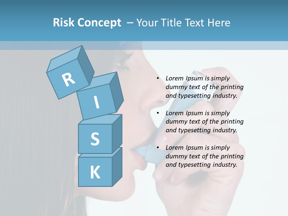 Sick Caucasian Inhale PowerPoint Template