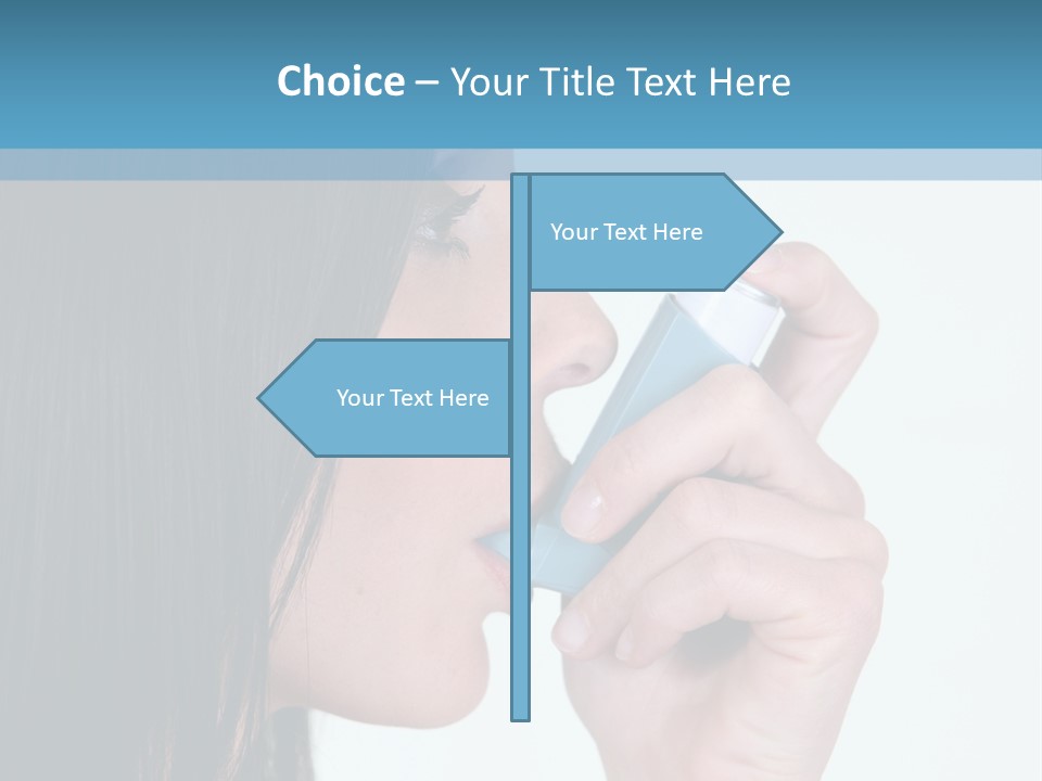 Sick Caucasian Inhale PowerPoint Template