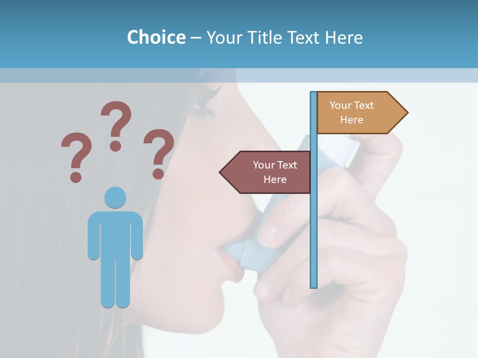 Sick Caucasian Inhale PowerPoint Template