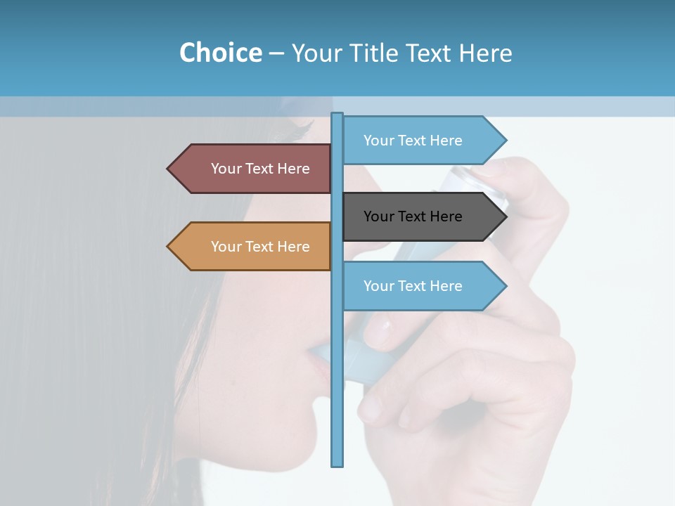 Sick Caucasian Inhale PowerPoint Template