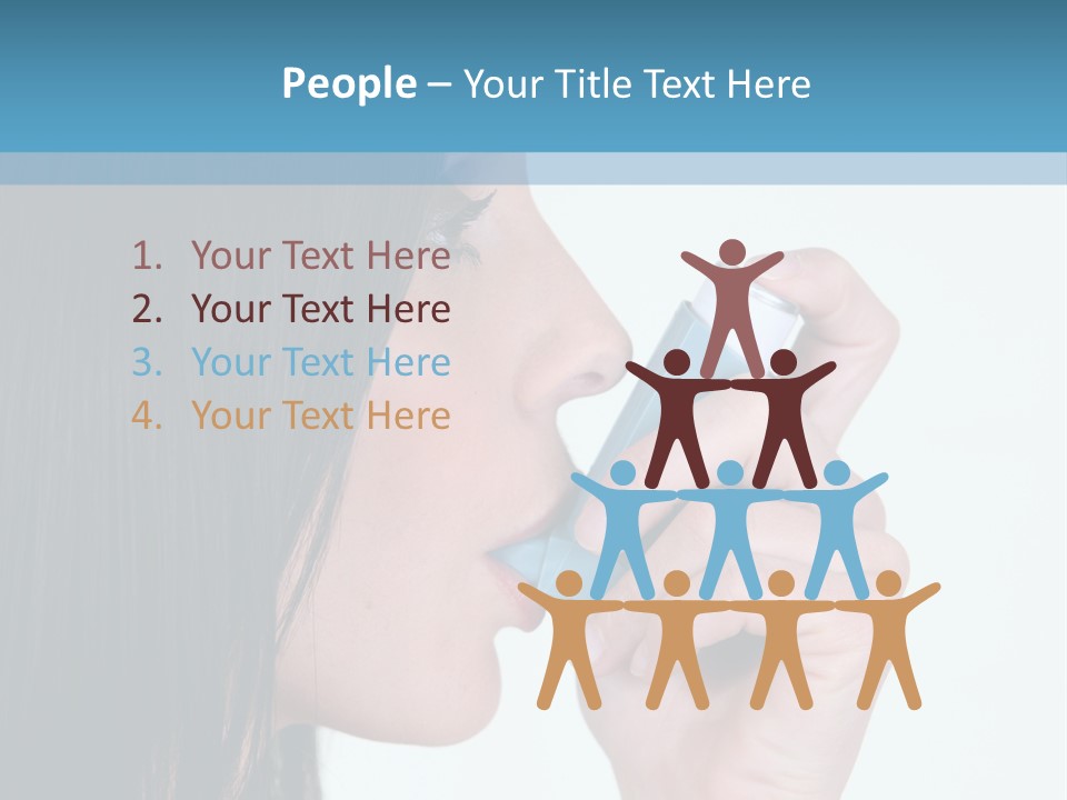 Sick Caucasian Inhale PowerPoint Template